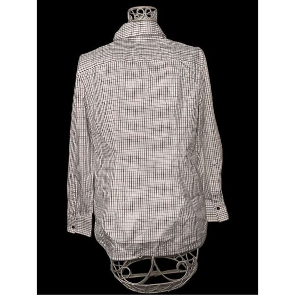 EXCELLENT CONDITION Retails: $378 Lafayette 148 New James Checked Shirt Sagebrus - Picture 10 of 14